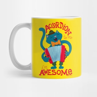 Accordion Instrument Playing Music by Cute Cats Mug